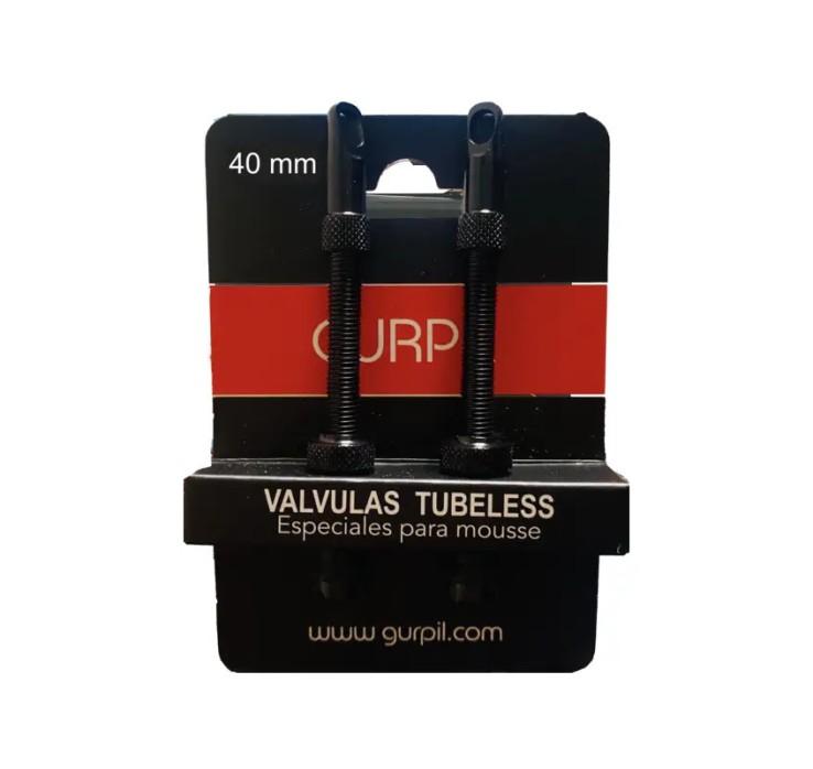 Juego Válvulas Tubeless Gurpil 40mm -  Especiales para mousse
