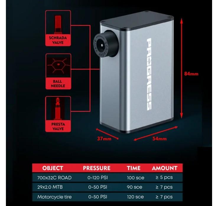 Mini Compresor Progress PG-835 Digital 150PSI
